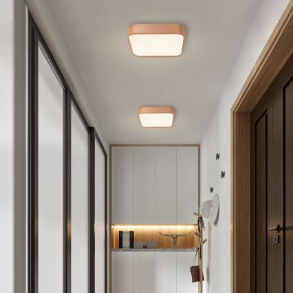 Brilagi - Dimbare LED-plafondlamp POOL SQUARE LED/36W/230V 3000-6000K 40x40 cm brons + afstandsbediening