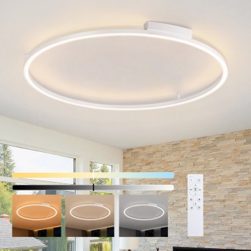 Brilagi - Dimbare LED-plafondlamp PORTOFINO LED/85W/230V 3000-6000K pr. 120 cm wit + met afstandsbediening