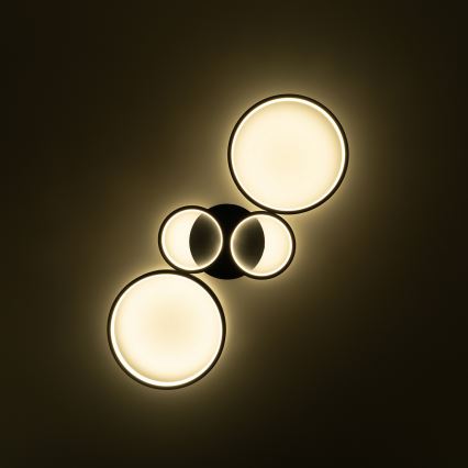 Brilagi - Dimbare LED-plafondlamp RINGO LED/34W/230V 3000-6000K 28x78 cm zwart + afstandsbediening