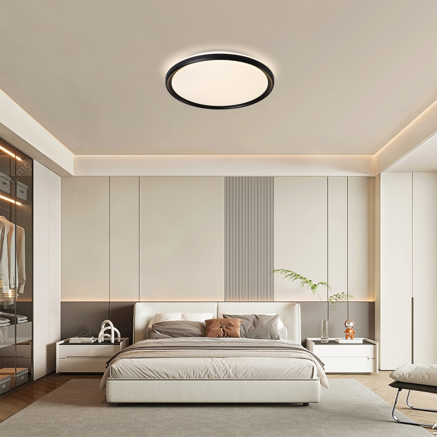 Brilagi - LED dimbare plafondlamp RIVO LED/72W/230V 3000-6000K zwart Ø 50 cm + afstandsbediening