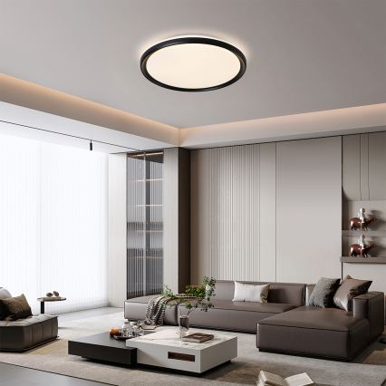 Brilagi - LED dimbare plafondlamp RIVO LED/72W/230V 3000-6000K zwart Ø 50 cm + afstandsbediening