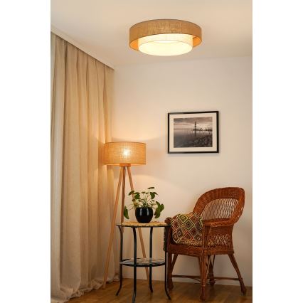 Brilagi - Dimbare LED Plafondlamp SHINE LED/24W/230V diameter 60 cm 3000/4000/6500K beige/crème + afstandsbediening