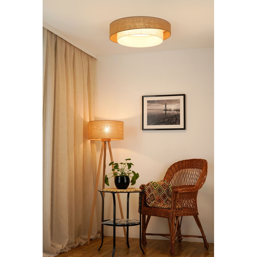 Brilagi - Dimbare LED Plafondlamp SHINE LED/24W/230V diameter 60 cm 3000/4000/6500K beige/crème + afstandsbediening