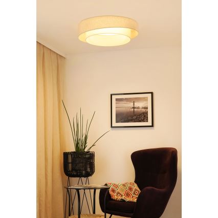 Brilagi - Dimbare LED-plafondlamp SHINE LED/24W/230V Ø 60 cm 3000/4000/6500K crème + afstandsbediening