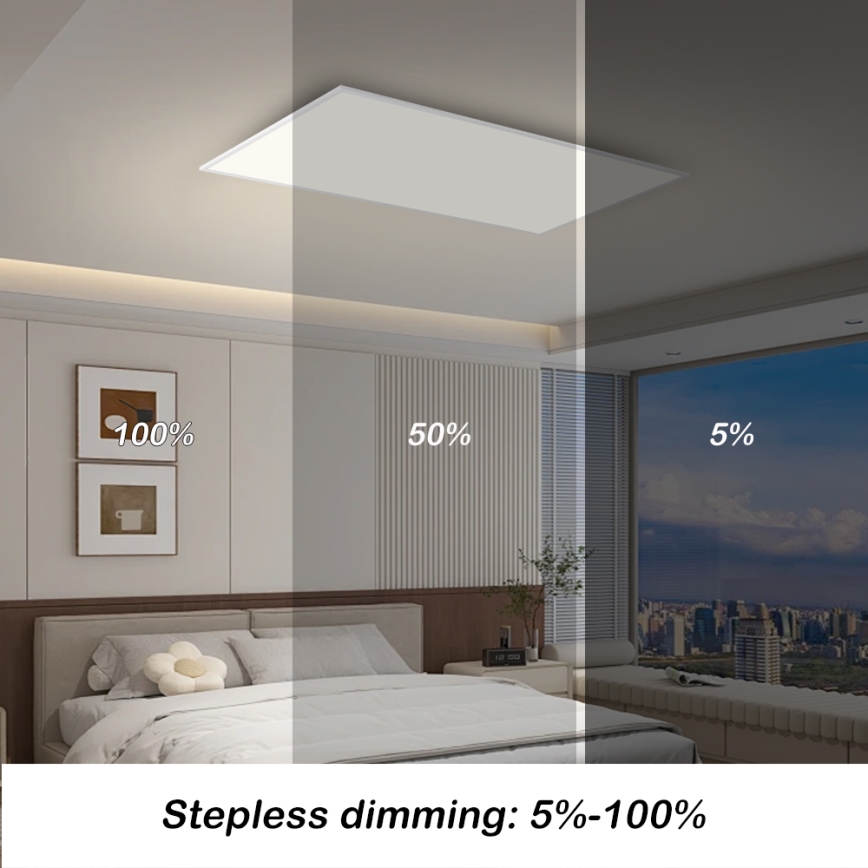 Brilagi - Dimbare LED-plafondlamp SLIMFRAME LED/80W/230V 120x60 cm 3000-6000K wit + afstandsbediening
