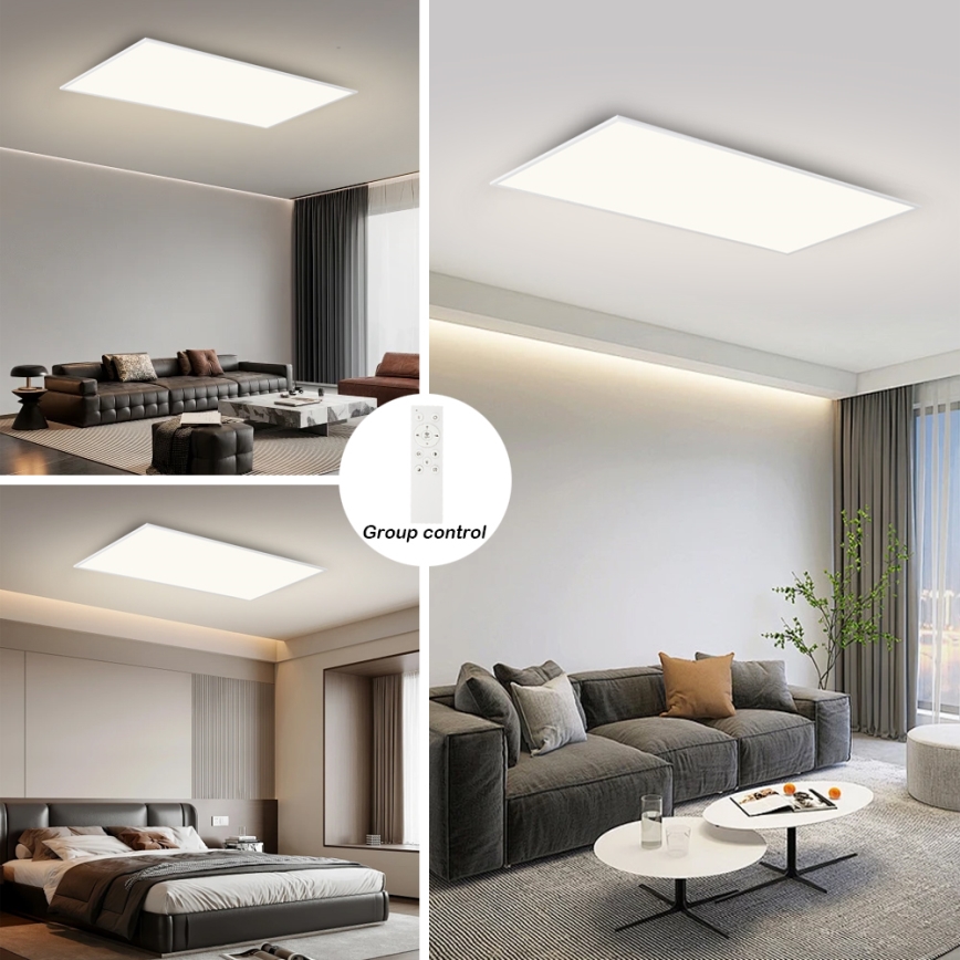 Brilagi - Dimbare LED-plafondlamp SLIMFRAME LED/80W/230V 120x60 cm 3000-6000K wit + afstandsbediening