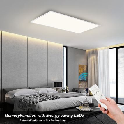Brilagi - Dimbare LED-plafondlamp SLIMFRAME LED/80W/230V 120x60 cm 3000-6000K wit + afstandsbediening