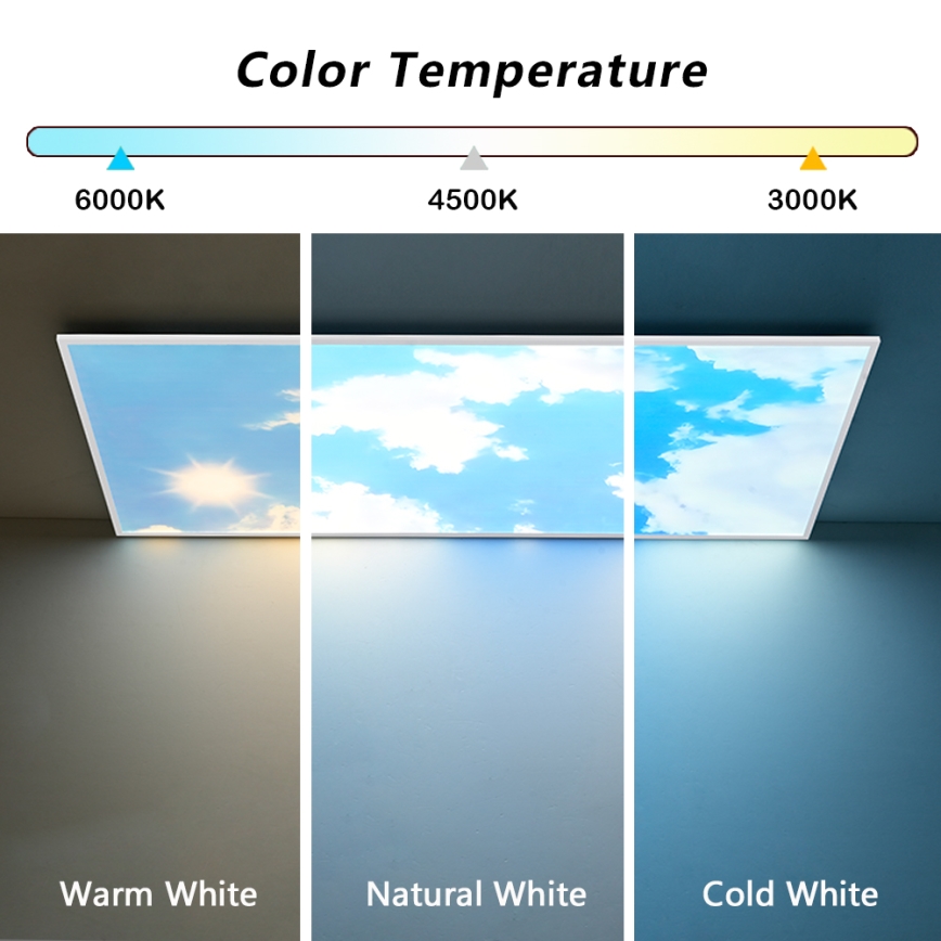 Brilagi - Dimbare LED-plafondlamp SLIMFRAME SKY LED/80W/230V 120x60 cm 3000-6000K zilver/blauw + afstandsbediening