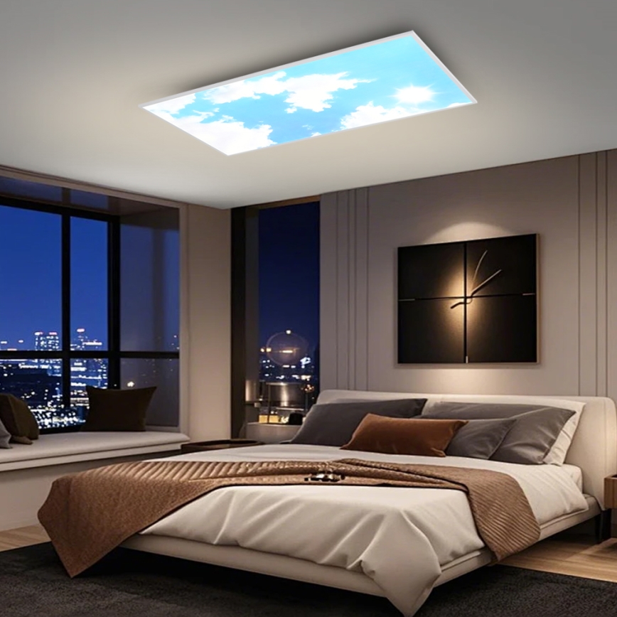 Brilagi - Dimbare LED-plafondlamp SLIMFRAME SKY LED/80W/230V 120x60 cm 3000-6000K zilver/blauw + afstandsbediening