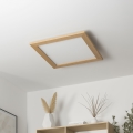 Brilagi - Dimbare LED Plafondlamp SLIMFRAME WOOD LED/36W/230V 49,5x49,5 cm 3000-6000K bruin + afstandsbediening