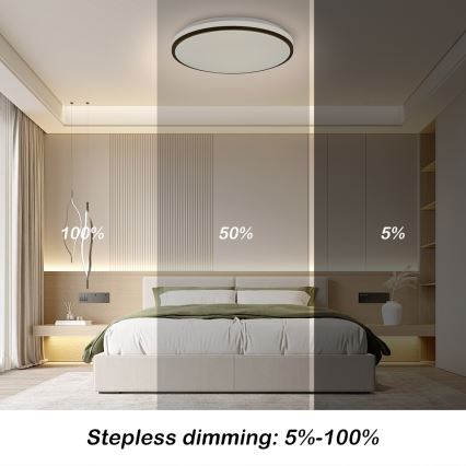 Brilagi - Dimbare LED SMART plafondlamp 24W/230V Ø 38 cm 3000–6000K Wi‑Fi Tuya Beacon + afstandsbediening