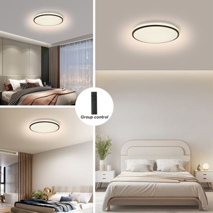 Brilagi - Dimbare LED SMART plafondlamp 24W/230V Ø 38 cm 3000–6000K Wi‑Fi Tuya Beacon + afstandsbediening