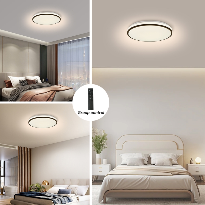 Brilagi - Dimbare LED SMART plafondlamp 24W/230V Ø 38 cm 3000–6000K Wi‑Fi Tuya Beacon + afstandsbediening