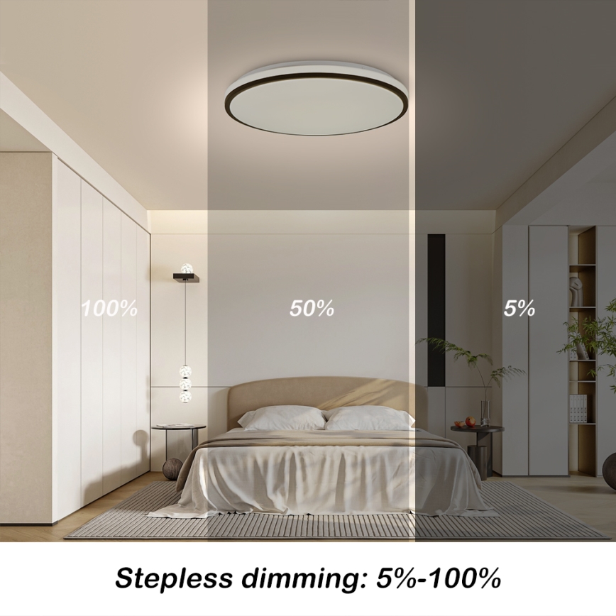 Brilagi - LED dimbare SMART plafondlamp LED/36W/230V Ø 48 cm 3000-6000K Wi-Fi Tuya Beacon + afstandsbediening