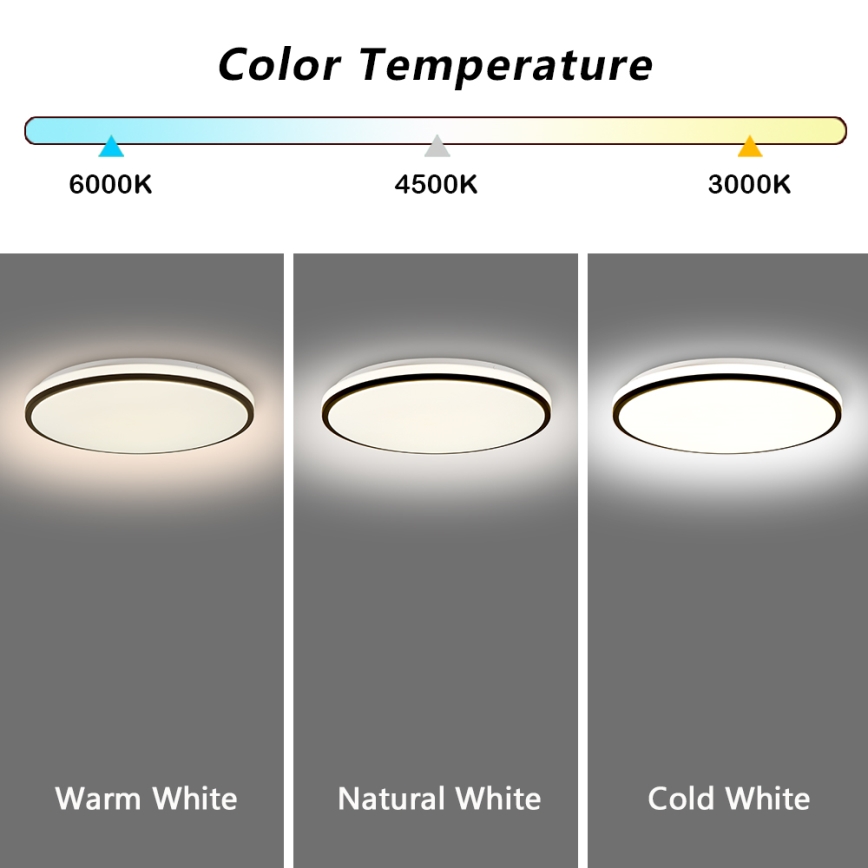 Brilagi - LED dimbare SMART plafondlamp LED/36W/230V Ø 48 cm 3000-6000K Wi-Fi Tuya Beacon + afstandsbediening