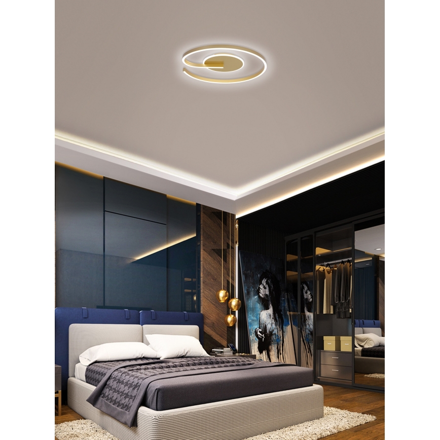 Brilagi -Dimbare LED plafondlamp SPIRAL LED/56W/230V 3000/4000/6000K+ afstandsbediening