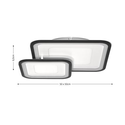 Brilagi - Dimbare LED plafondlamp TANDORA LED/49W/230V 3000/4000/6000K + afstandsbediening