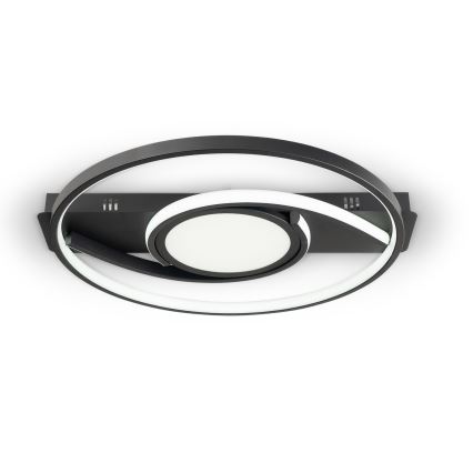 Brilagi - LED-dimbare plafondlamp TWIRL LED/38W/230V 3000-6000K zwart + afstandsbediening
