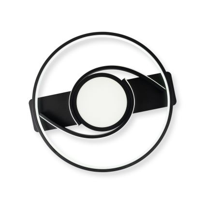 Brilagi - LED-dimbare plafondlamp TWIRL LED/38W/230V 3000-6000K zwart + afstandsbediening