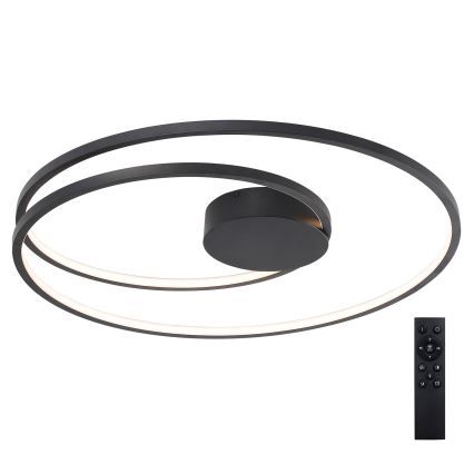 Brilagi - LED-dimbare plafondlamp TWISTER LED/105W/230V 3000-6000K Ø100 cm zwart + afstandsbediening