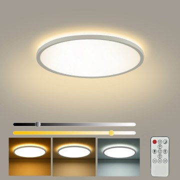 Brilagi - Dimbare LED-plafondlamp ULTRA SLIM LED/18W/230V 2700–6500K Ø 30 cm wit + afstandsbediening