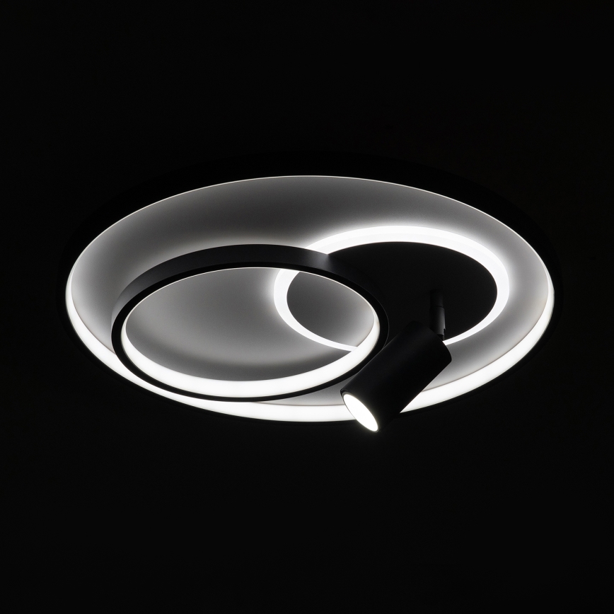 Brilagi - Dimbare LED plafondlamp UNITY LED/60W/230V + 1xGU10/3W 3000-6000K Ø 50 cm wit/zwart + afstandsbediening