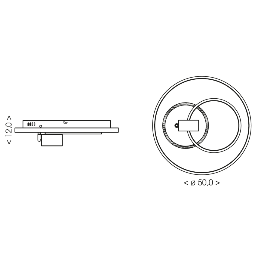 Brilagi - Dimbare LED plafondlamp UNITY LED/60W/230V + 1xGU10/3W 3000-6000K Ø 50 cm wit/zwart + afstandsbediening