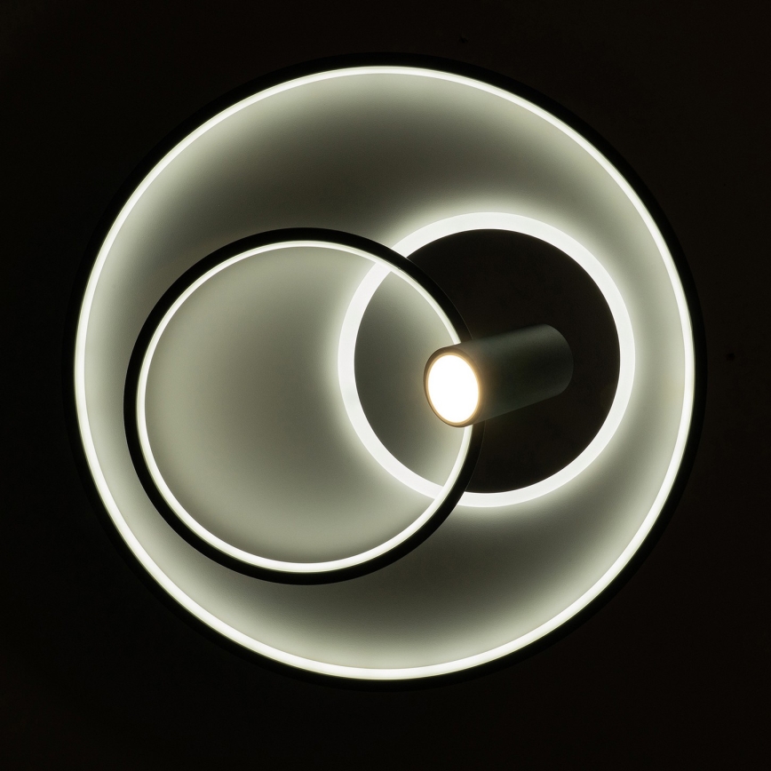 Brilagi - Dimbare LED plafondlamp UNITY LED/60W/230V + 1xGU10/3W 3000-6000K Ø 50 cm wit/zwart + afstandsbediening