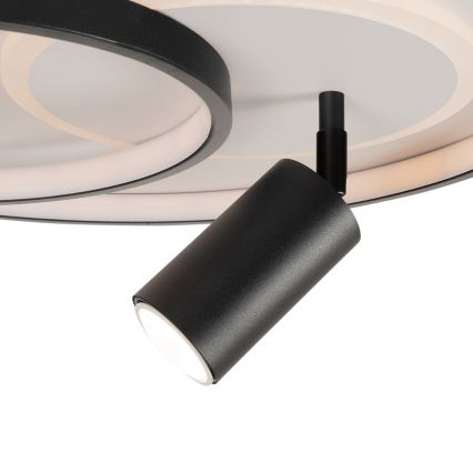 Brilagi - Dimbare LED plafondlamp UNITY LED/60W/230V + 1xGU10/3W 3000-6000K Ø 50 cm wit/zwart + afstandsbediening