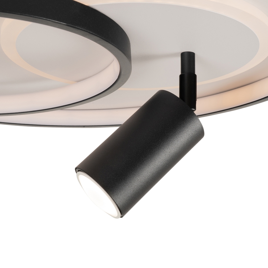Brilagi - Dimbare LED plafondlamp UNITY LED/60W/230V + 1xGU10/3W 3000-6000K Ø 50 cm wit/zwart + afstandsbediening