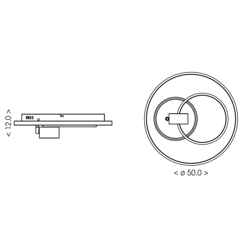 Brilagi - Dimbare LED plafondlamp UNITY LED/60W/230V + 1xGU10/3W 3000-6000K Ø 50 cm wit/zwart + afstandsbediening