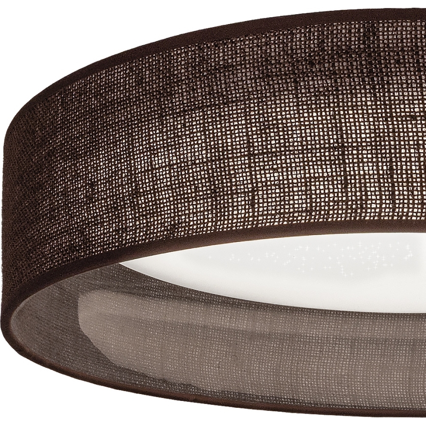 Brilagi - dimbare LED-plafondlamp VELVET SMARTIX STARS LED/36W/230V 3000–6000K Ø55 cm bruin Wi‑Fi Tuya Beacon + afstandsbediening
