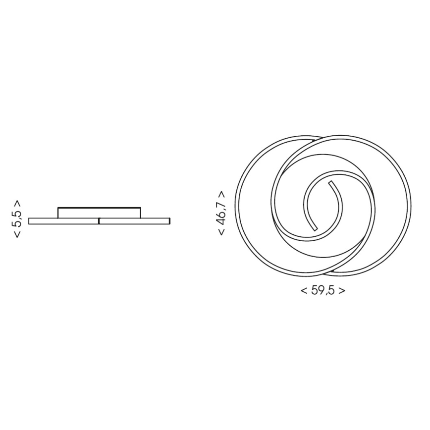 Brilagi - LED dimbare plafondlamp VELO XL LED/83W/230V 3000-6500K 46,7x59,5 cm + afstandsbediening