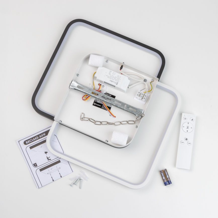 Brilagi - Dimbare LED-plafondlamp VELO XL LED/98W/230V 3000-6500K 61x61 cm + afstandsbediening