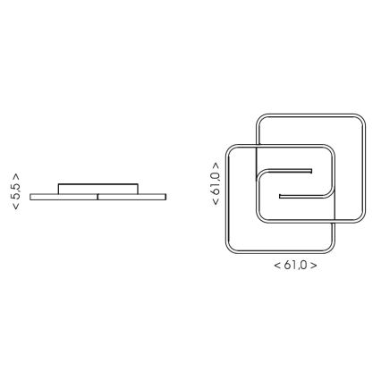 Brilagi - Dimbare LED-plafondlamp VELO XL LED/98W/230V 3000-6500K 61x61 cm + afstandsbediening