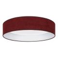 Brilagi - Dimbare LED-plafondlamp VELVET SMART VARI LED/36W/230V 3000-6500K Ø 55 cm wijnrood + afstandsbediening