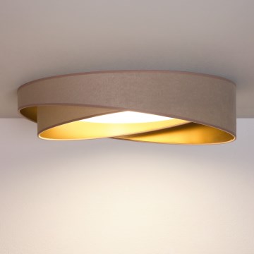 BRILAGI - Dimbare LED-plafondlamp VELVET TWIST LED/36W/230V 3000-6000K pr. 65 cm Wi-Fi Tuya Beacon beige/goud + afstandsbediening