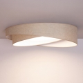 BRILAGI - Dimbare LED-plafondlamp VELVET TWIST LED/36W/230V 3000-6000K Ø 65 cm Wi-Fi Tuya Beacon beige + afstandsbediening