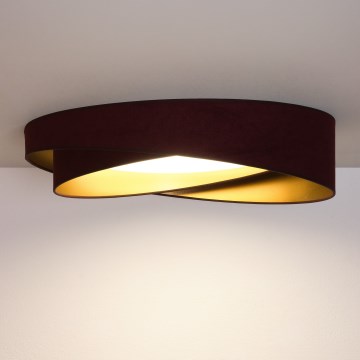BRILAGI - dimbare LED-plafondlamp VELVET TWIST LED/36W/230V 3000-6000K Ø 65 cm Wi-Fi Tuya Beacon bordeaux/goud + afstandsbediening