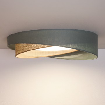 BRILAGI - Dimbare LED plafondlamp VELVET TWIST LED/36W/230V 3000-6000K Ø 65 cm Wi-Fi Tuya Beacon groen/beige + afstandsbediening
