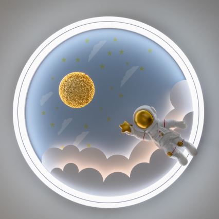 Brilagi - Dimbaar LED-plafondlamp voor kinderen LED/42W/230V 3000/5700K astronaut