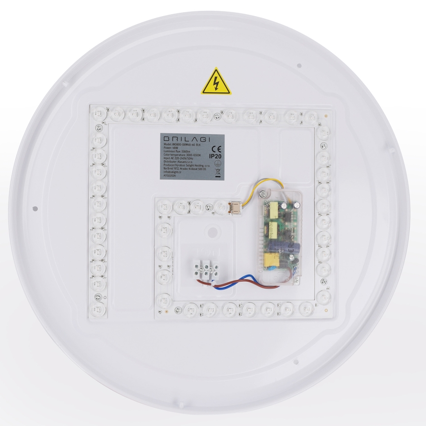 Brilagi - LED-dimbare plafondlamp WALDO LED/48W/230V 3000-6500K Ø 40 cm zwart/goud + afstandsbediening
