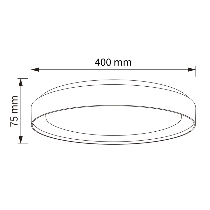 Brilagi - LED-dimbare plafondlamp WALDO LED/48W/230V 3000-6500K Ø 40 cm zwart/goud + afstandsbediening