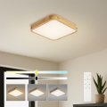 BRILAGI - Dimbare LED-plafondlamp WOODLINE SQUARE LED/48W/230V 3000-6000K eik 40x40 cm + afstandsbediening
