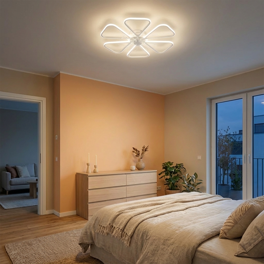 Brilagi - LED dimbare plafondventilator LED/38W/230V Ø 76 cm wit + afstandsbediening