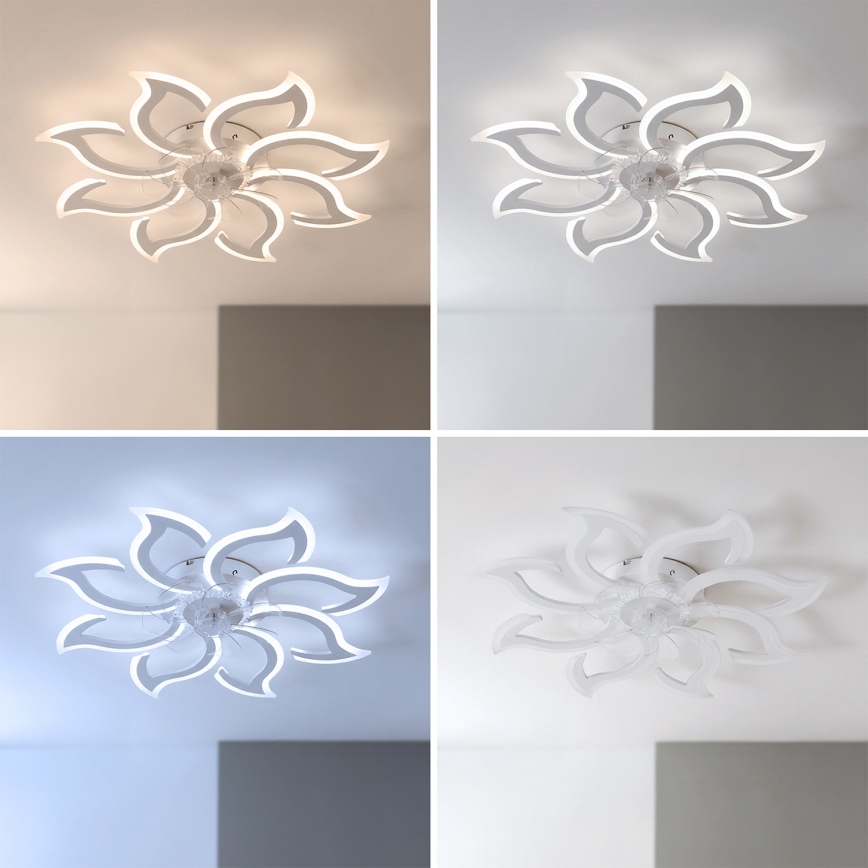 Brilagi - dimbare LED-plafondventilator LED/44W/230V 3000-6500K Ø 90 cm wit + afstandsbediening