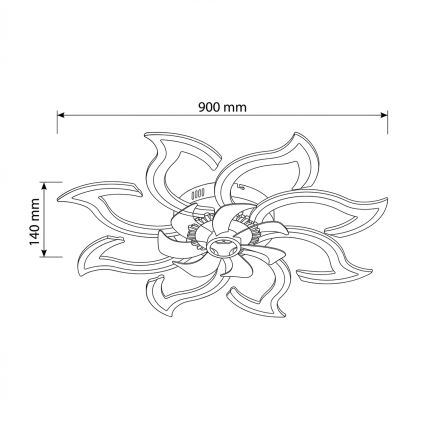Brilagi - dimbare LED-plafondventilator LED/44W/230V 3000-6500K Ø 90 cm wit + afstandsbediening