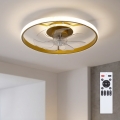 BRILAGI - Dimbare LED-plafondventilator 66W/230V 3000-6500K Ø 55 cm wit/goud + afstandsbediening