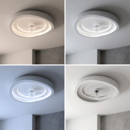 Brilagi - Dimbare LED-plafondventilator LED/80W/230V Ø 50 cm wit + afstandsbediening