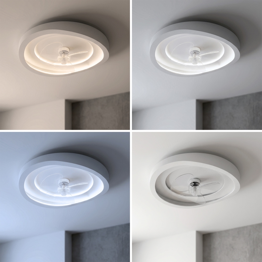 Brilagi - Dimbare LED-plafondventilator LED/80W/230V Ø 50 cm wit + afstandsbediening